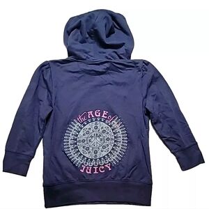 Y2K Juicy Couture Hoodie Spellout Graphic  Pink Blue Medium‎ 2011